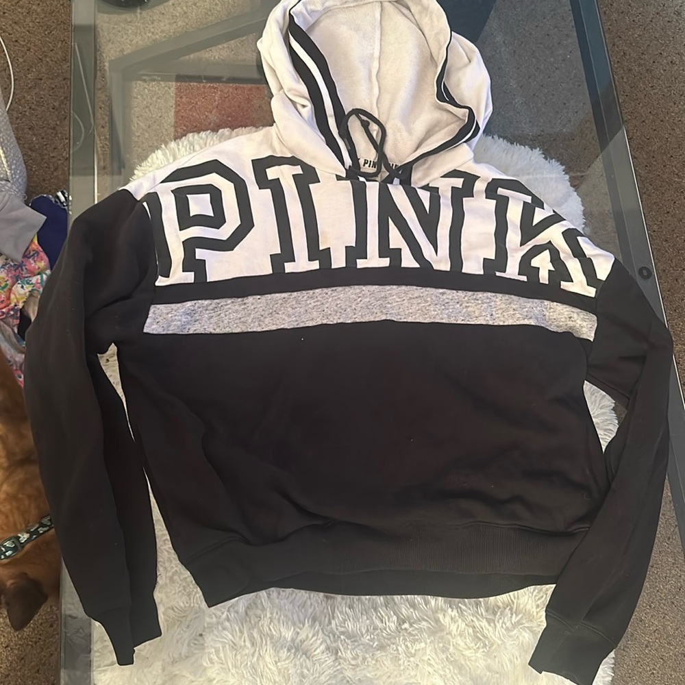 Black and white PINK hoodie